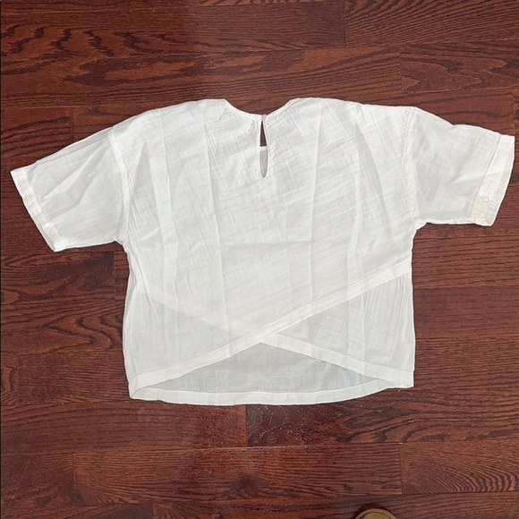 NWT David Lerner Simone Overlap Crop Tee * - Picture 7 of 7